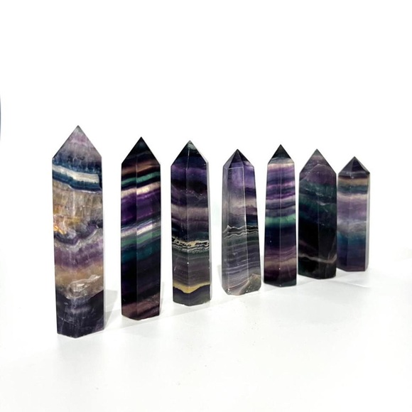 Fluorite, rainbow fluorite crystal tower, generator, point, gift for her, xmas - Picture 3 of 4